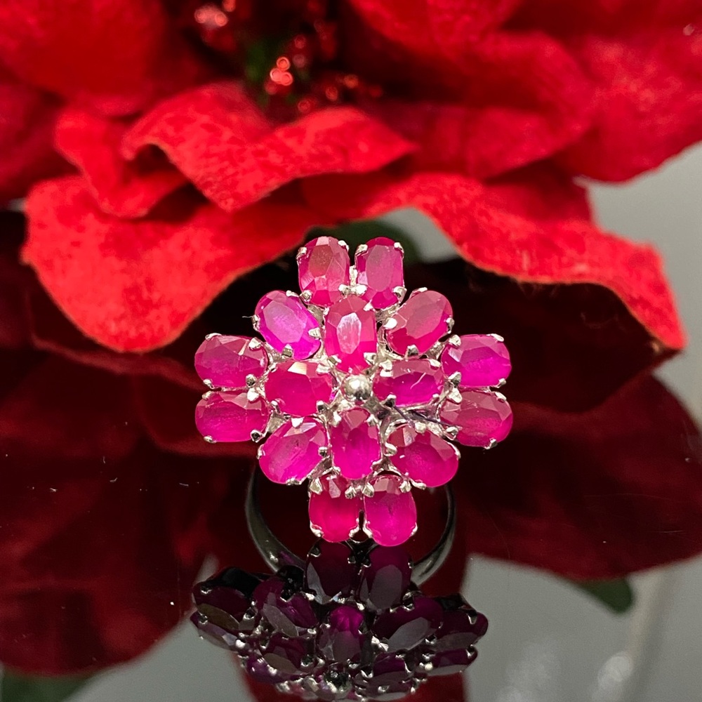 925 Sterling Silver Ruby Ring - image 2